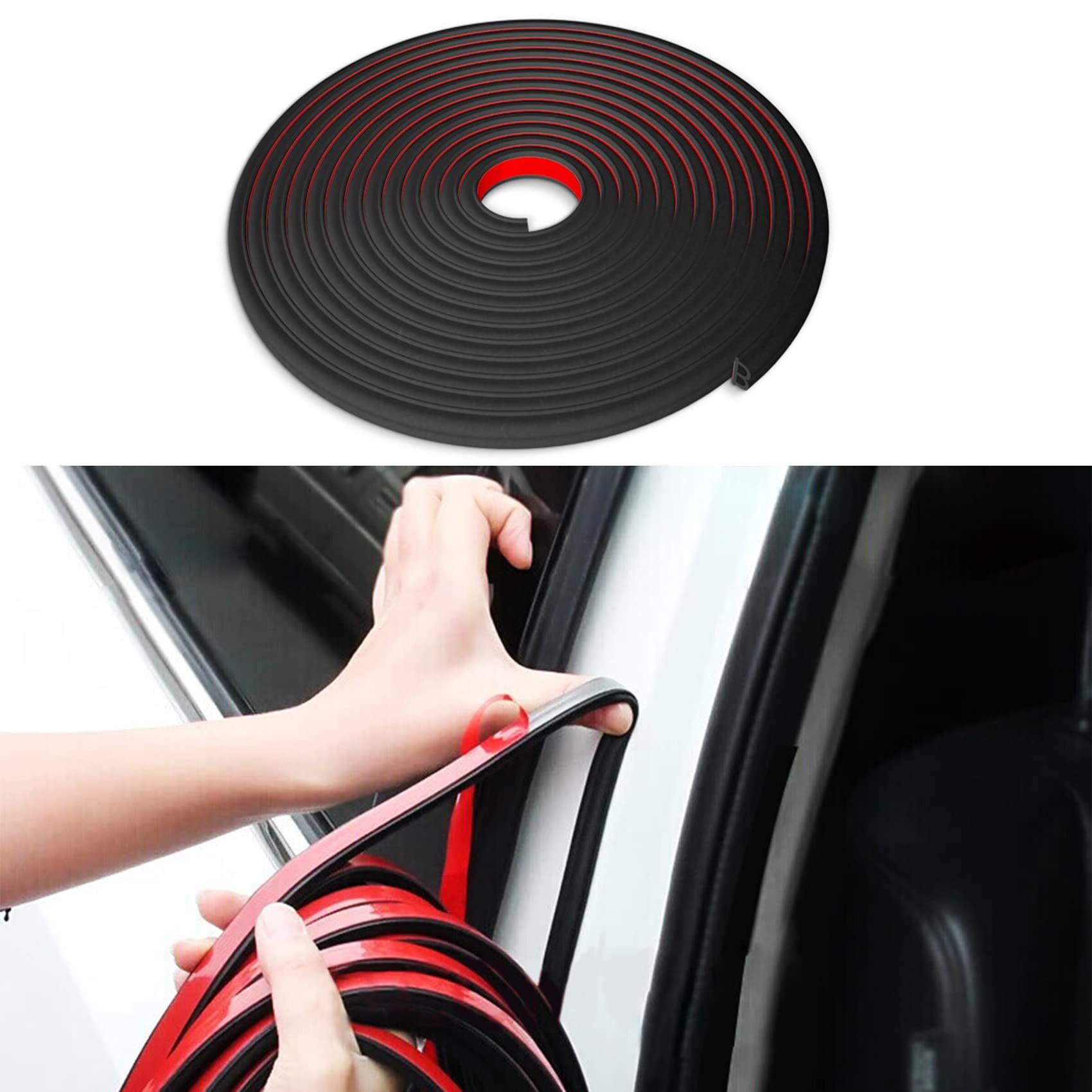 Universal 5M Auto Door Edge Strip Anti-Scratch Protective Rubber Accessory Decorative Car Door Accessories Protector