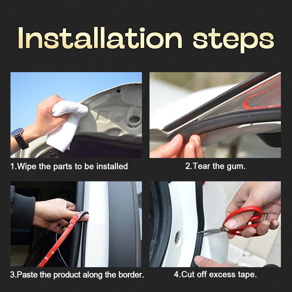 Universal 5M Auto Door Edge Strip Anti-Scratch Protective Rubber Accessory Decorative Car Door Accessories Protector
