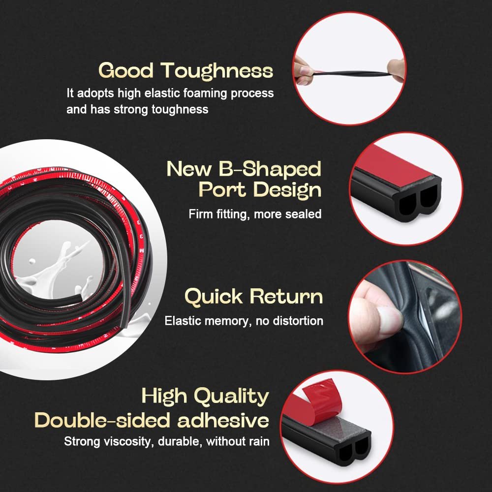 Universal 5M Auto Door Edge Strip Anti-Scratch Protective Rubber Accessory Decorative Car Door Accessories Protector