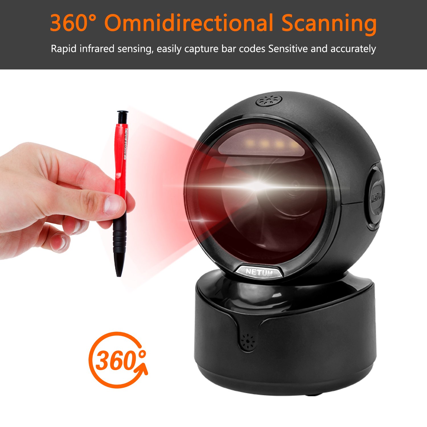 NETUM RADALL Netum A5 A6 Cheap Price High Quality Auto Sense Scan Omni-Directional Pos Barcode Scanner