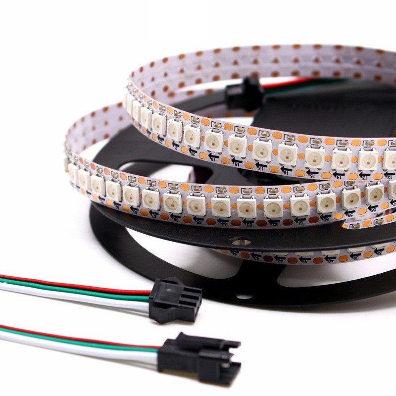 5V 12V WS2812 WS2815 Addressable Rgb LED Strip With 30/60/144leds/m Full-color IC Control for Decorative Running Lights