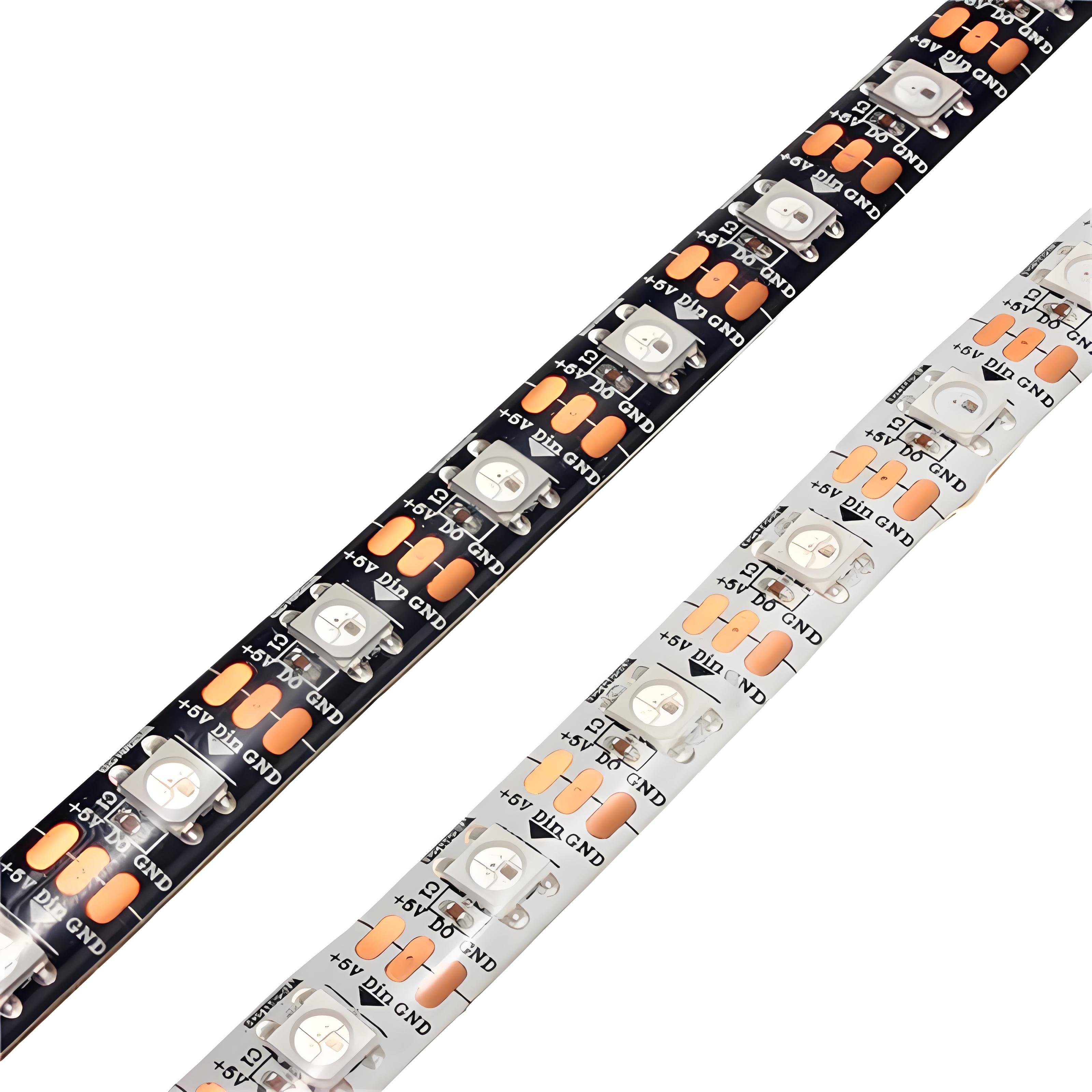 5V 12V WS2812 WS2815 Addressable Rgb LED Strip With 30/60/144leds/m Full-color IC Control for Decorative Running Lights