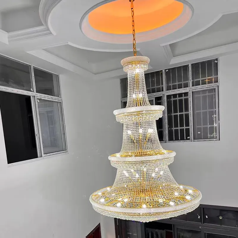 ECOJAS Nordic Hotel Villa Staircase Wedding Indoor Lighting Decorative Customized Modern Luxury Led Crystal Chandelier