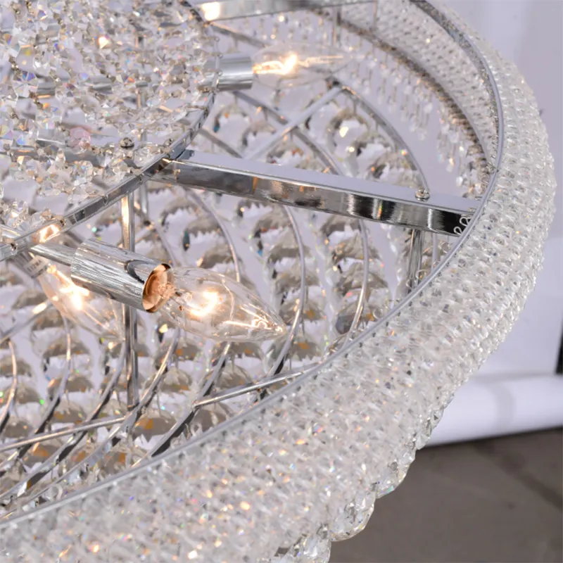 ECOJAS Nordic Hotel Villa Staircase Wedding Indoor Lighting Decorative Customized Modern Luxury Led Crystal Chandelier