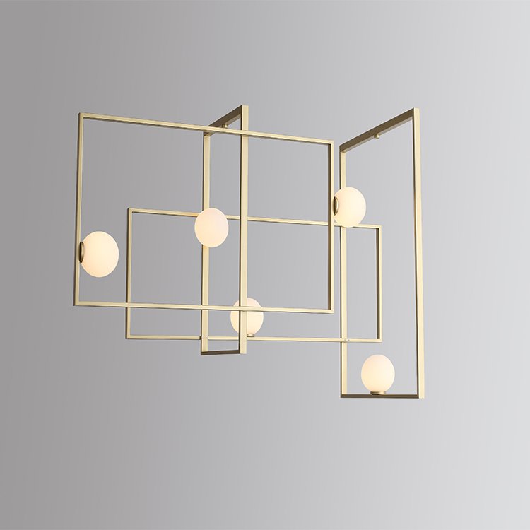 Ball Hotel Home Decoration Lighting LED Ceiling Lamp Designer Innovative Design Metal Frame Glass Modern Iron Aluminum 80 360 85