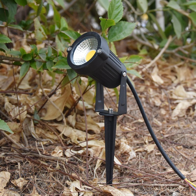 Outdoor LED Lawn Light with Spike Stand Waterproof IP68 Rotating Path COB Spotlight 220V RGB Garden Landscape Tree Spot Light