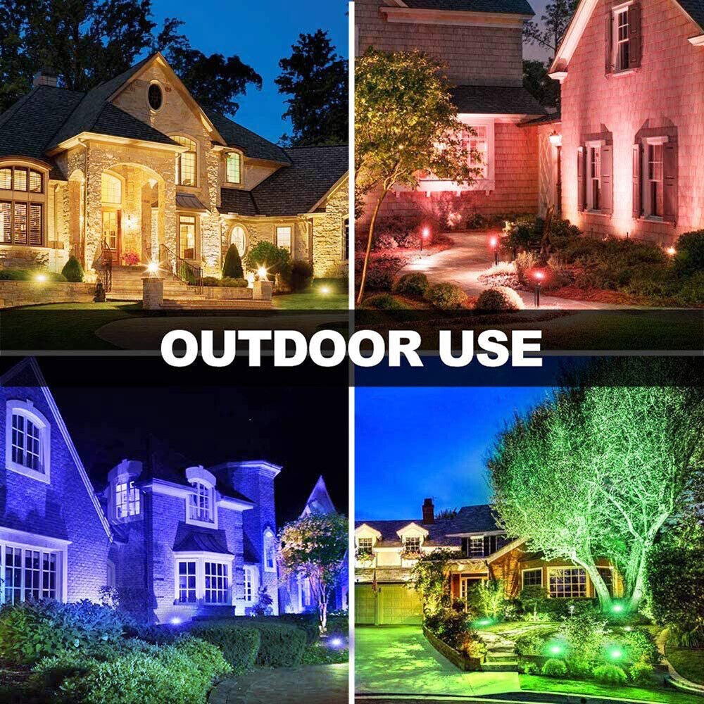 Outdoor LED Lawn Light with Spike Stand Waterproof IP68 Rotating Path COB Spotlight 220V RGB Garden Landscape Tree Spot Light
