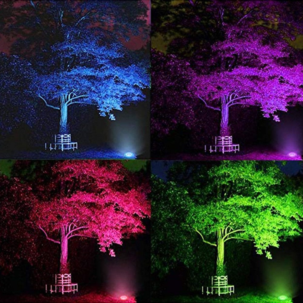 Outdoor LED Lawn Light with Spike Stand Waterproof IP68 Rotating Path COB Spotlight 220V RGB Garden Landscape Tree Spot Light