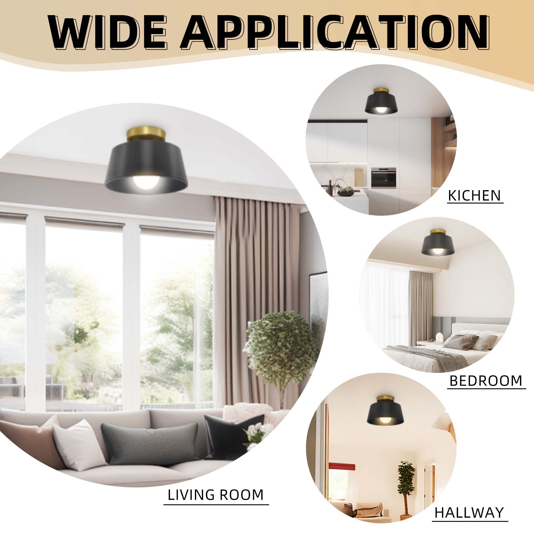 Vintage Design Indoor Ceiling Lights for Home Decorative Ceiling Lights for Living Room/Bedroom Lights Ceiling/Led Ceiling Light