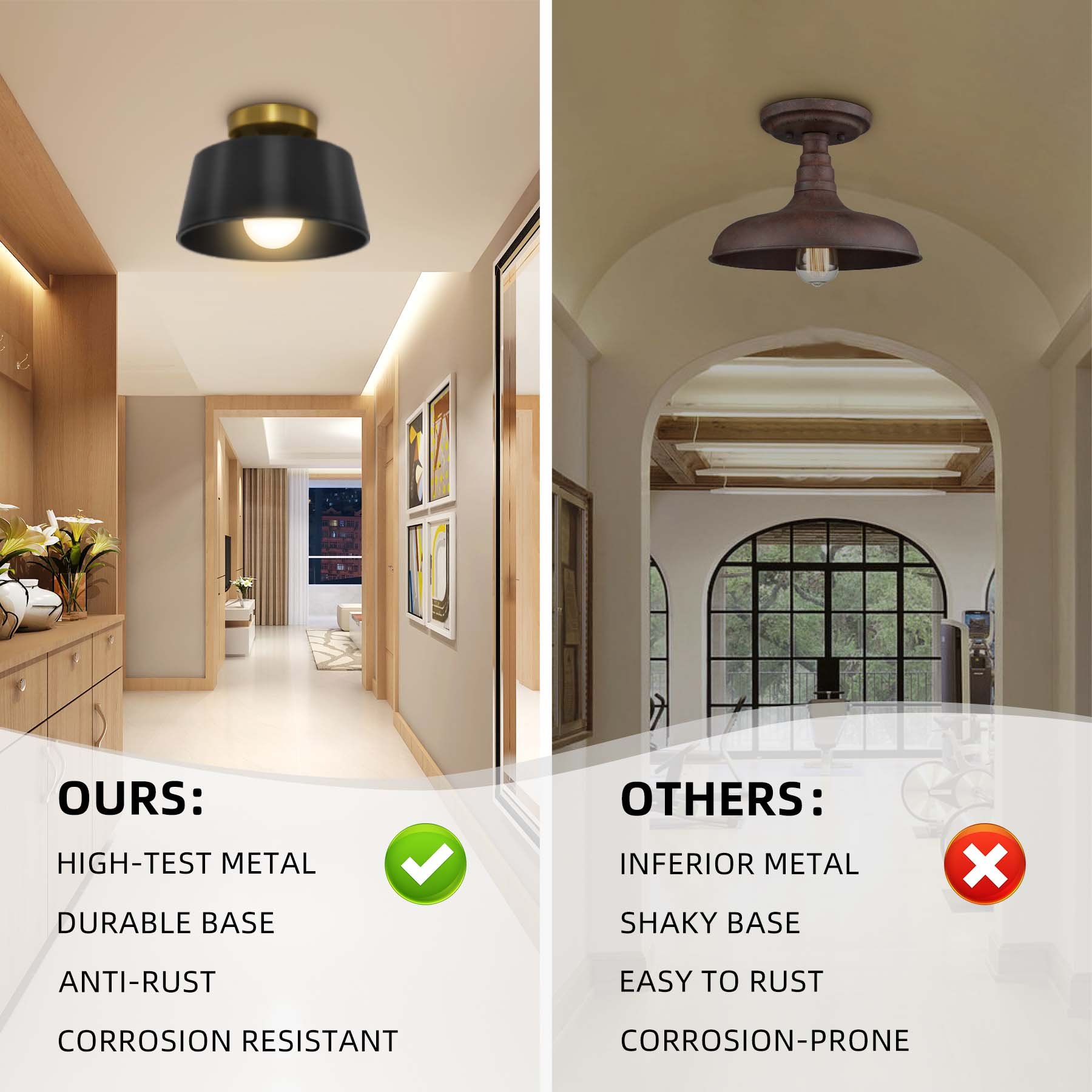 Vintage Design Indoor Ceiling Lights for Home Decorative Ceiling Lights for Living Room/Bedroom Lights Ceiling/Led Ceiling Light