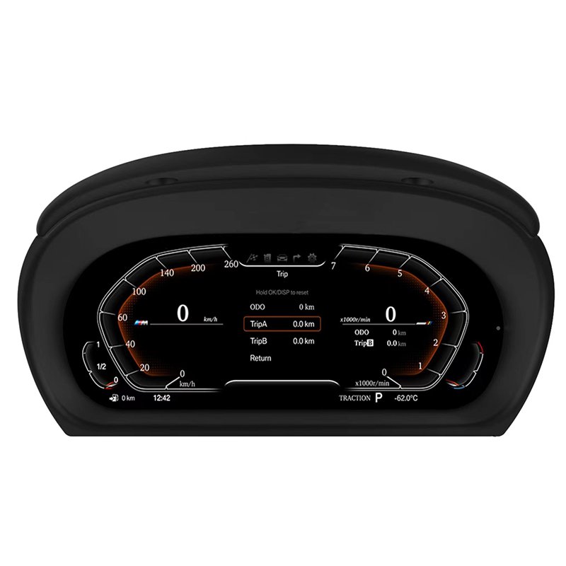 Bosstar 12.3 Inch LCD Digital Car Dashboard Auto Meter Cluster for BMW E90 E84 E87 Car Digital Speedometer