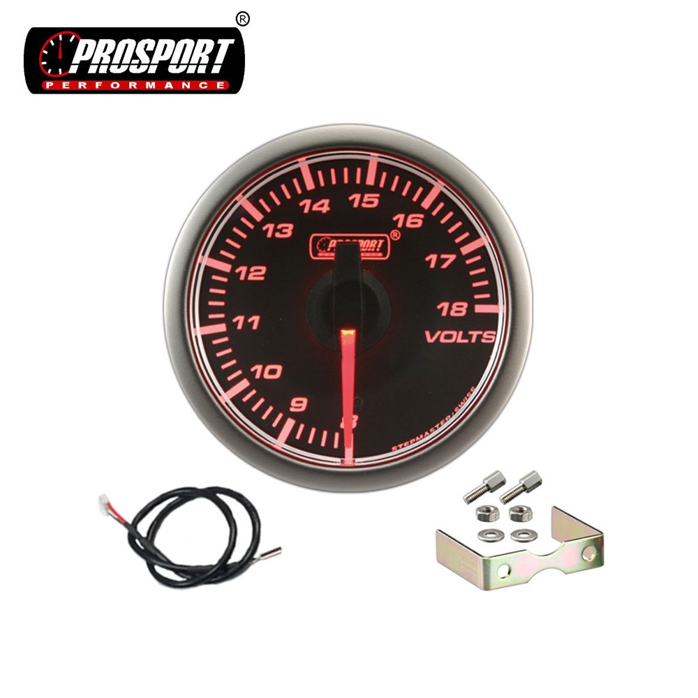 45mm Black Analog Volt Auto Meter with Amber LED Display Universal 12V Custom Manufacturing for Car Truck Nissan-New Condition