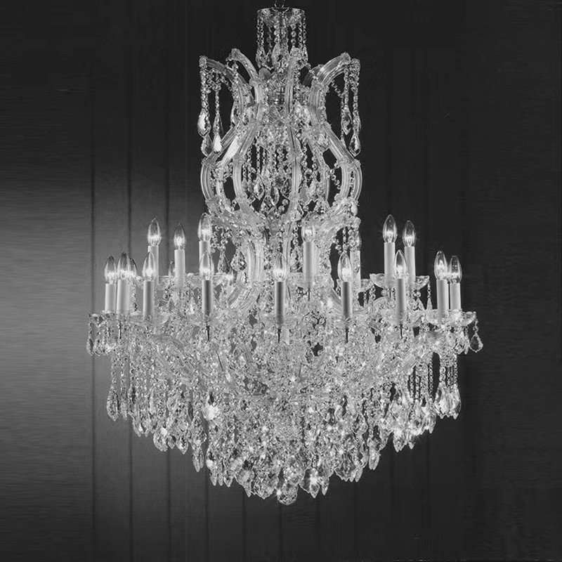 Modern Transparent Crystal Luxury Living Room Glass Candle Chandelier Manufacturers Ceiling Lamp Chandelier