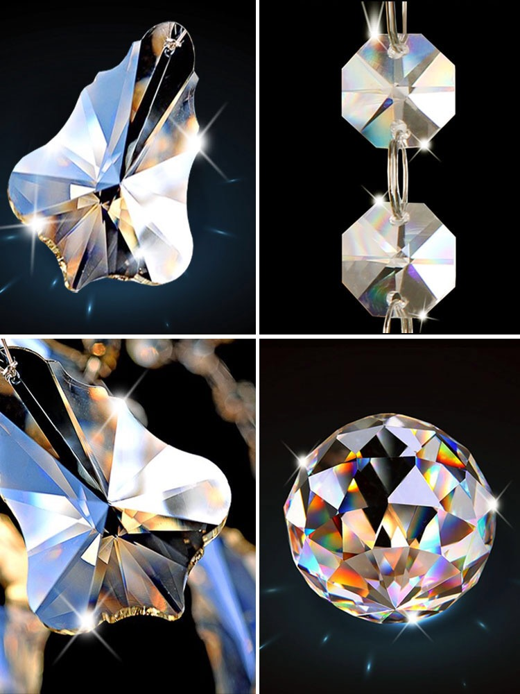 Modern Transparent Crystal Luxury Living Room Glass Candle Chandelier Manufacturers Ceiling Lamp Chandelier