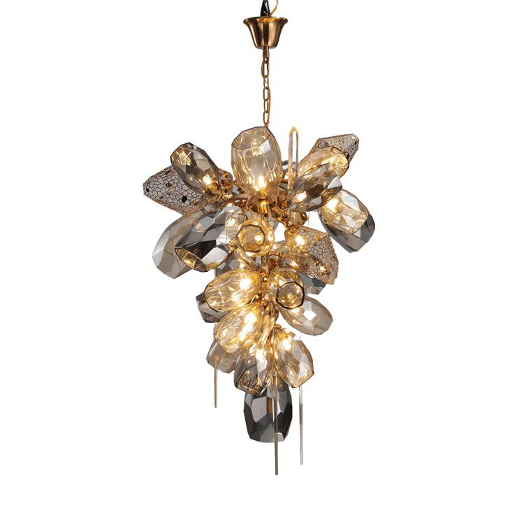 European Large Luxury Hotel Lobby Staircase Decorative Lighting Blown Modern Chandelier Murano Glass Crystal Chandelier