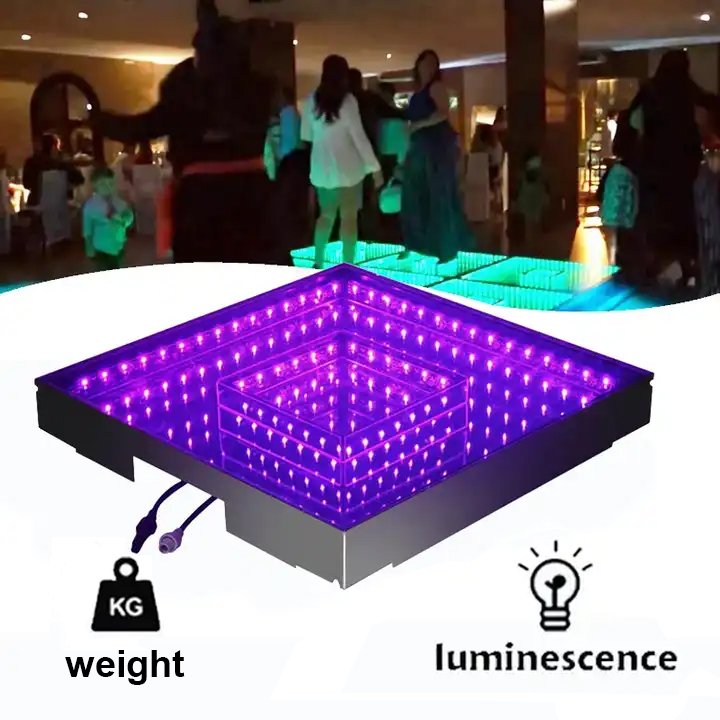 Grace Double Mirror 3D Stage Interact Light Wedding Night Club LED Dancefloor
