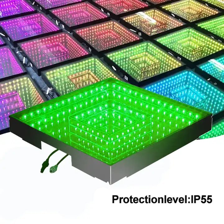 Grace Double Mirror 3D Stage Interact Light Wedding Night Club LED Dancefloor