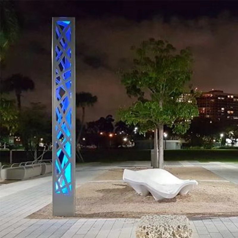 Customized Classic Landscape Lamp Post Hollow Retro Courtyard Lamp Garden square Park Pole Decoration Guard Post Lamp