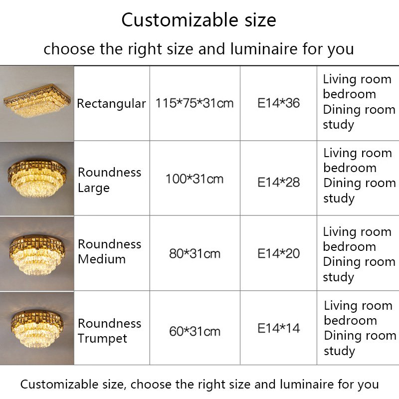 Lighting High Quality Luxury K9 Crystal Square Ceiling Light Living Room Hotel Bedroom Home Hotel Round Led Crystal Ceiling Lamp