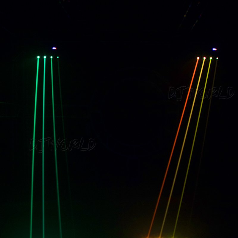 Professional 3W 12W Full Color RGB Stage Effect LED Bar Red Fat 6 Eye 3in1 Laser Light Projection Lights with DMX