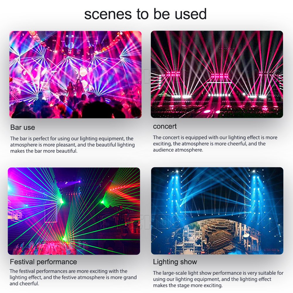 Professional 3W 12W Full Color RGB Stage Effect LED Bar Red Fat 6 Eye 3in1 Laser Light Projection Lights with DMX
