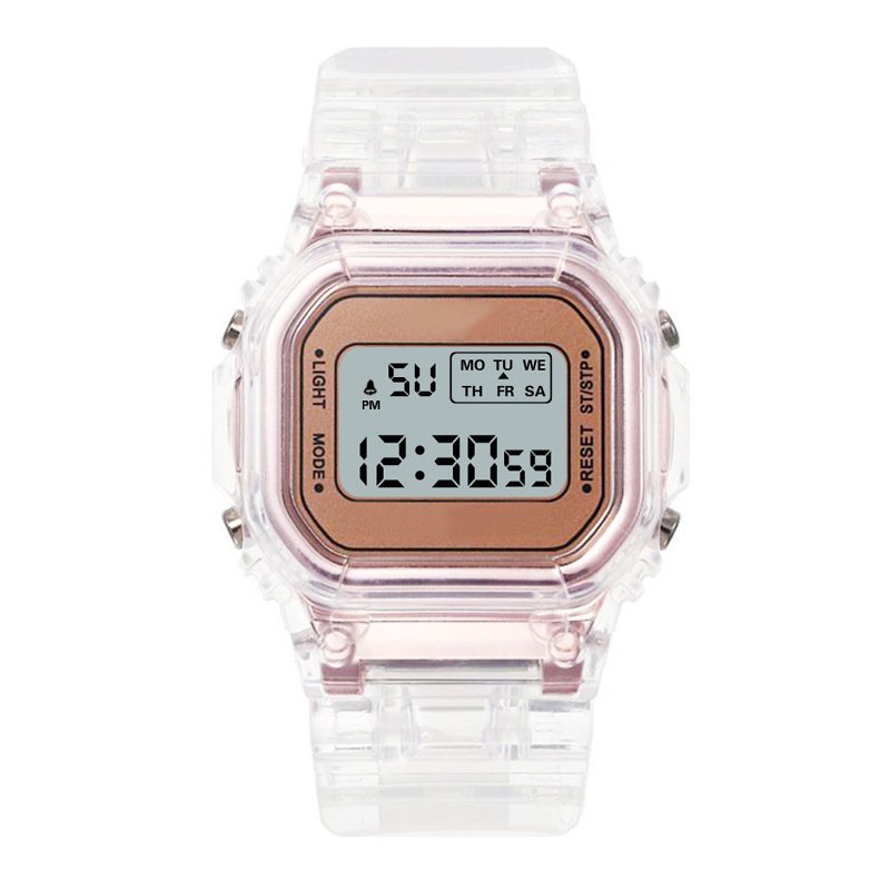 2024 Men Women Watches Gold Casual Transparent Digital Smartwatch Sport Watch Gift Clock Children Kid's Wristwatch Female