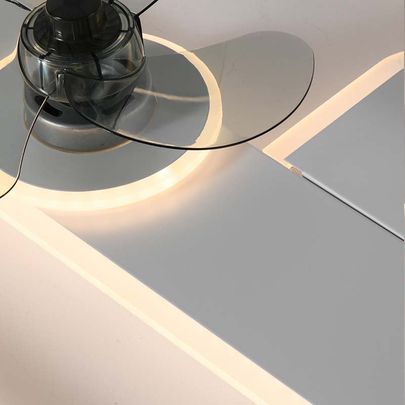 Rectangle Dimmable LED Ceiling Fan With Light Remote Control Living Room Home Decor Modern Gold Large Dc Ceiling Fan