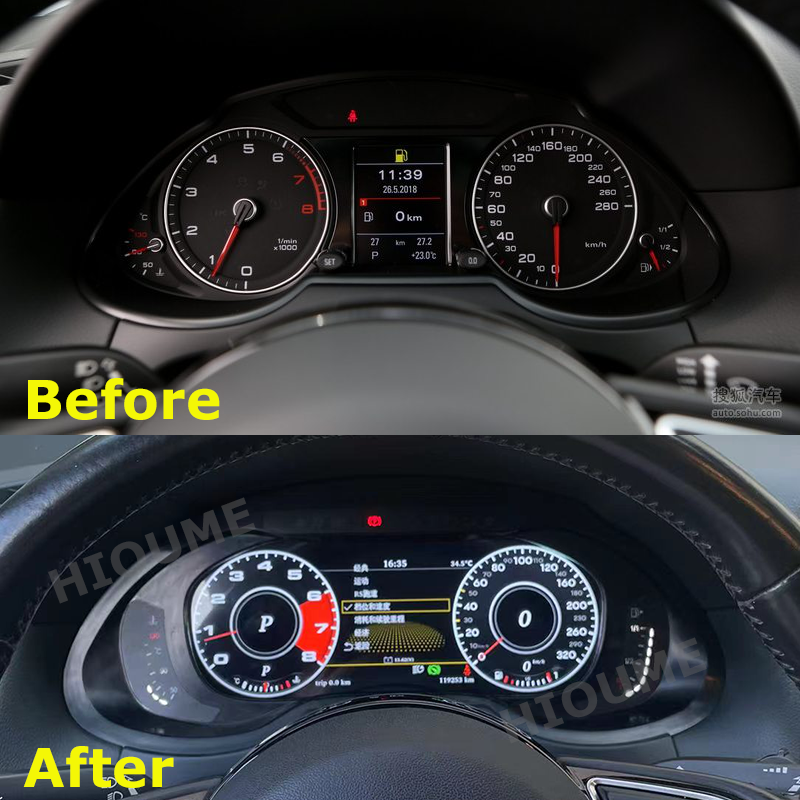 Digital Dashboard Panel Virtual Instrument Cluster CockPit LCD Speedometer for Audi Q5 A4L A5 A4 S4 RS4 S5 RS5 Apple Carplay