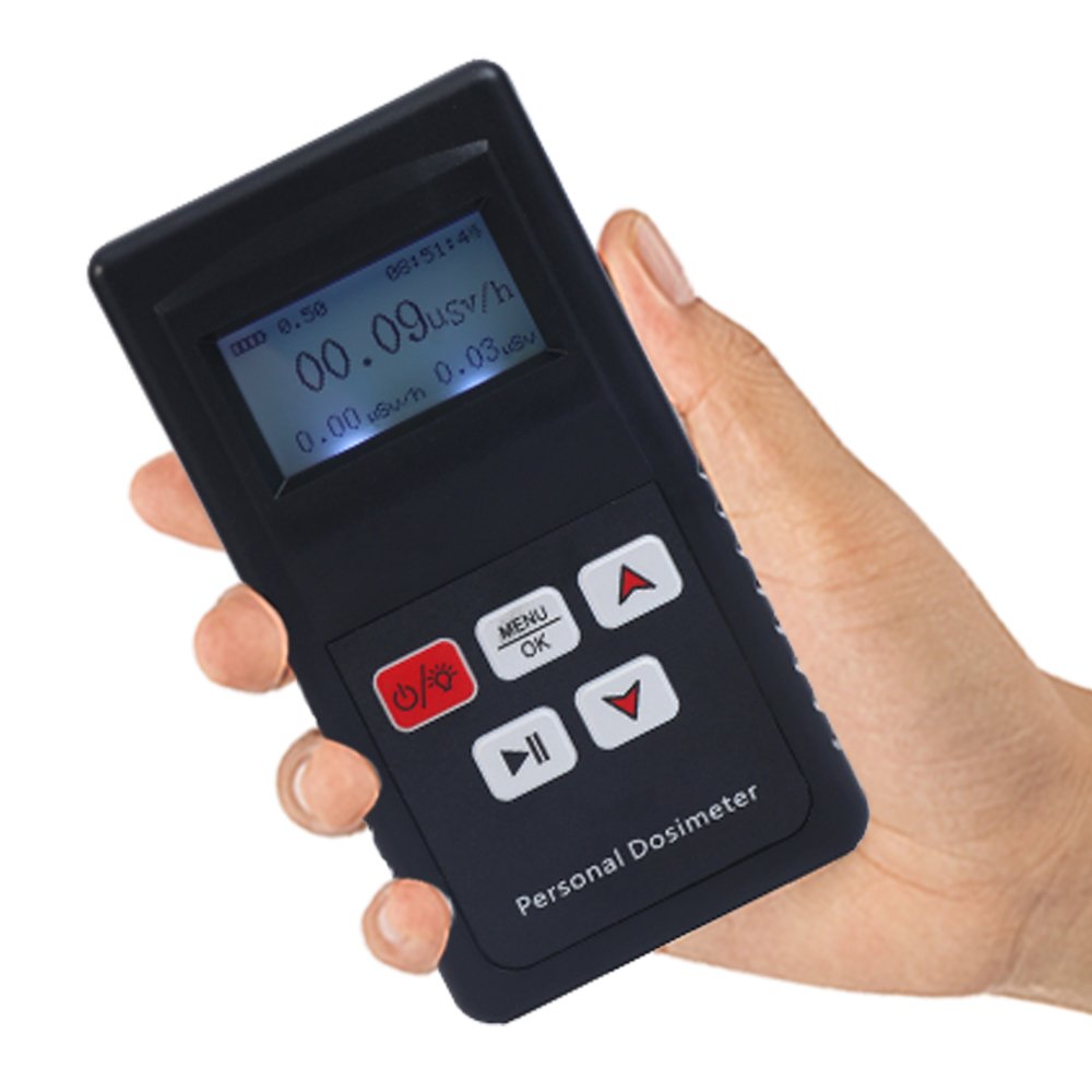 Digital LCD Display Handheld Beta Gamma X Ray Radiation Dosimeters Have Both Audible and Visual Alarms With Built-in Battery