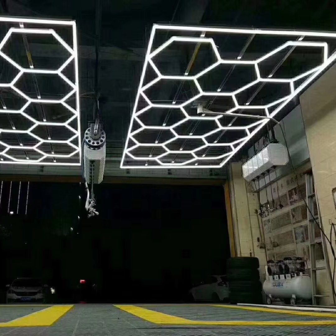 New Best Quality Led Hexagon Honeycomb Detailing Lights Garage Light Hexagon Led Detailing Light