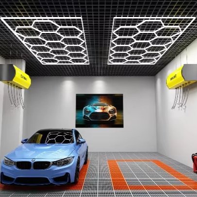 New Best Quality Led Hexagon Honeycomb Detailing Lights Garage Light Hexagon Led Detailing Light