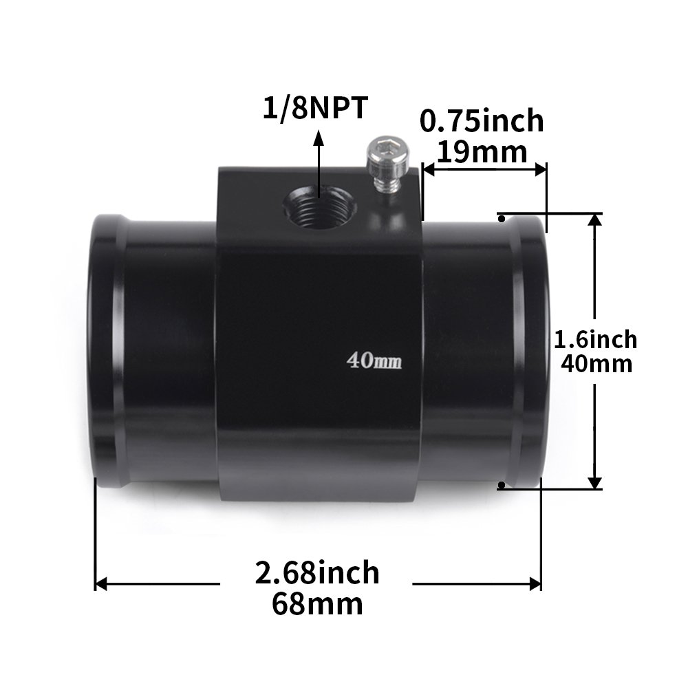 Car Modification Accessories Water Temperature Tee Water Temperature Meter Accessories General Tee 26-40mm Blue/black