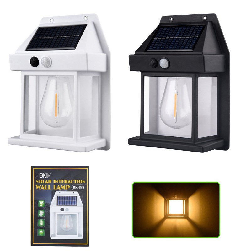 TSINYE New Design Waterproof LED Filament Bulb Solar Power Wall Light for Outdoor Lighting Wall Light Solar Wall Lanterns