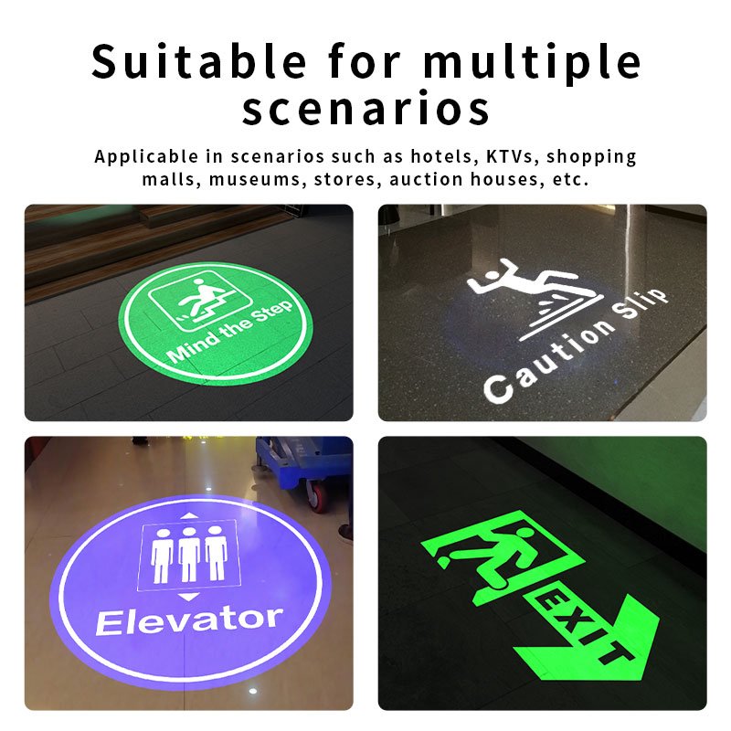 Free Custom Logo Advertising LED Sign Wall Projection Outdoor Waterproof IP67 HD&Bright Recessed Gobo Projector Aluminum Glass