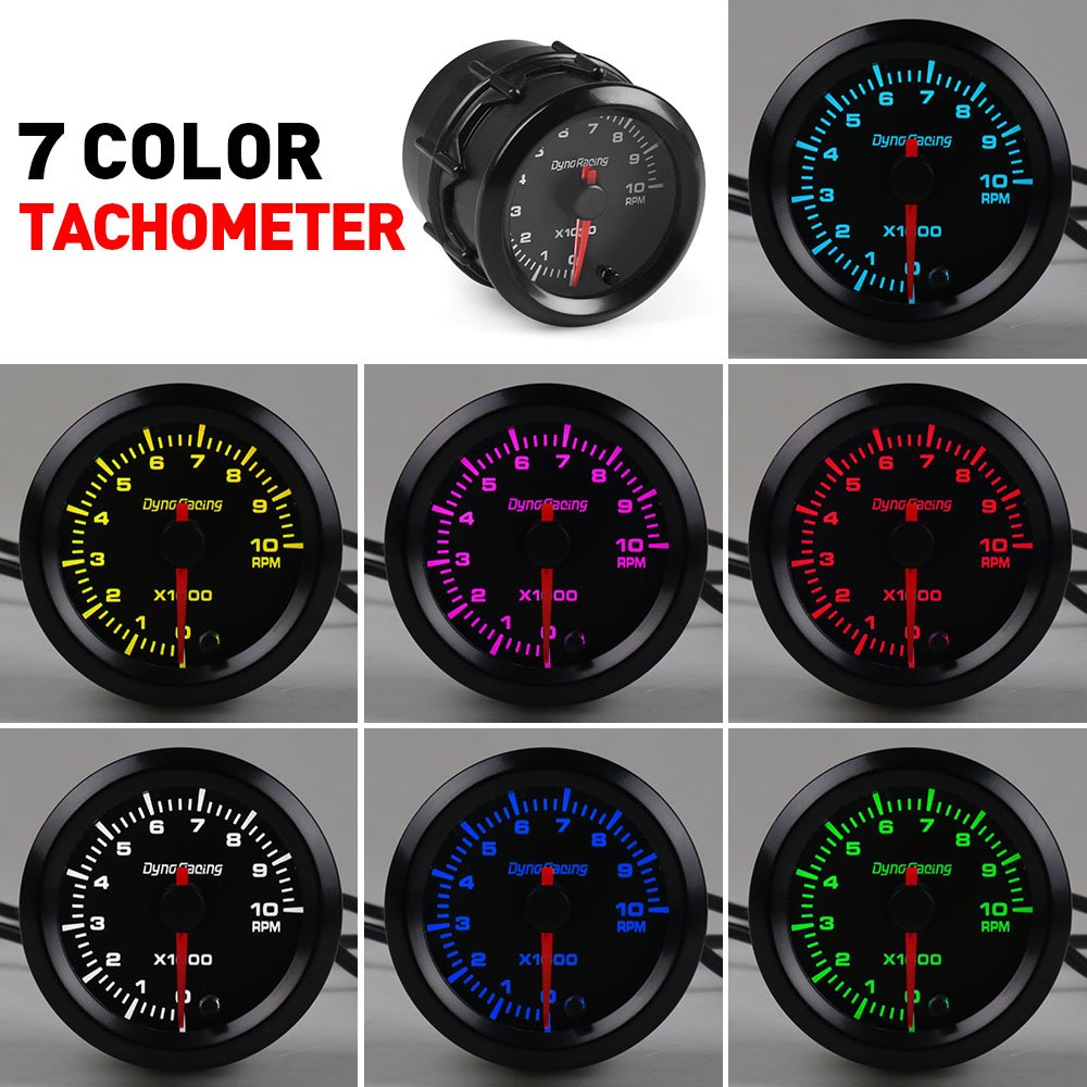 2" 52mm 0-10000 LED RPM Gauge Auto Meter Tachometer for Car Meter