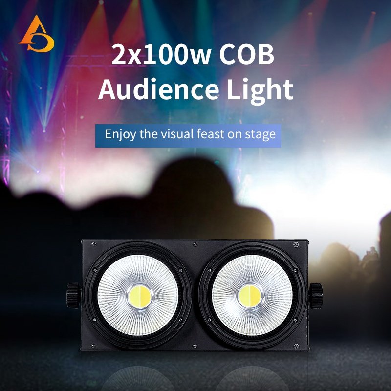 Customized Stage Lighting Two Big Eyes Cob Audience Blinder Led Disco Light for DJ Equipment