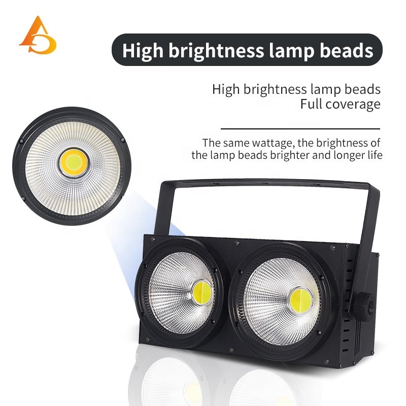 Customized Stage Lighting Two Big Eyes Cob Audience Blinder Led Disco Light for DJ Equipment
