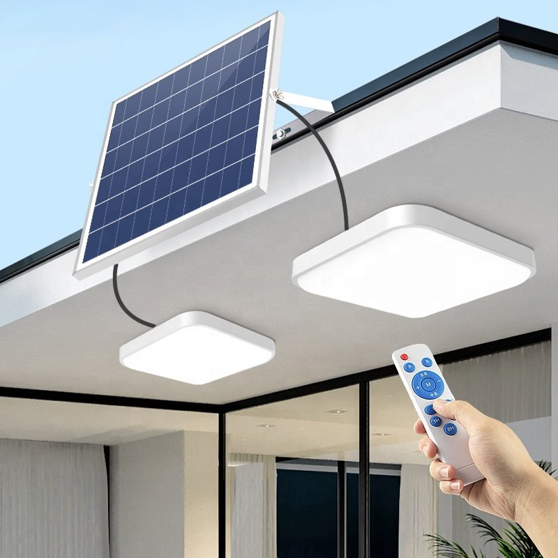 100W Solar Lamp Indoor Solar Ceiling Light with Remote Control Outdoor IP65 Waterproof Garage Garden Lighting Solar Led Light