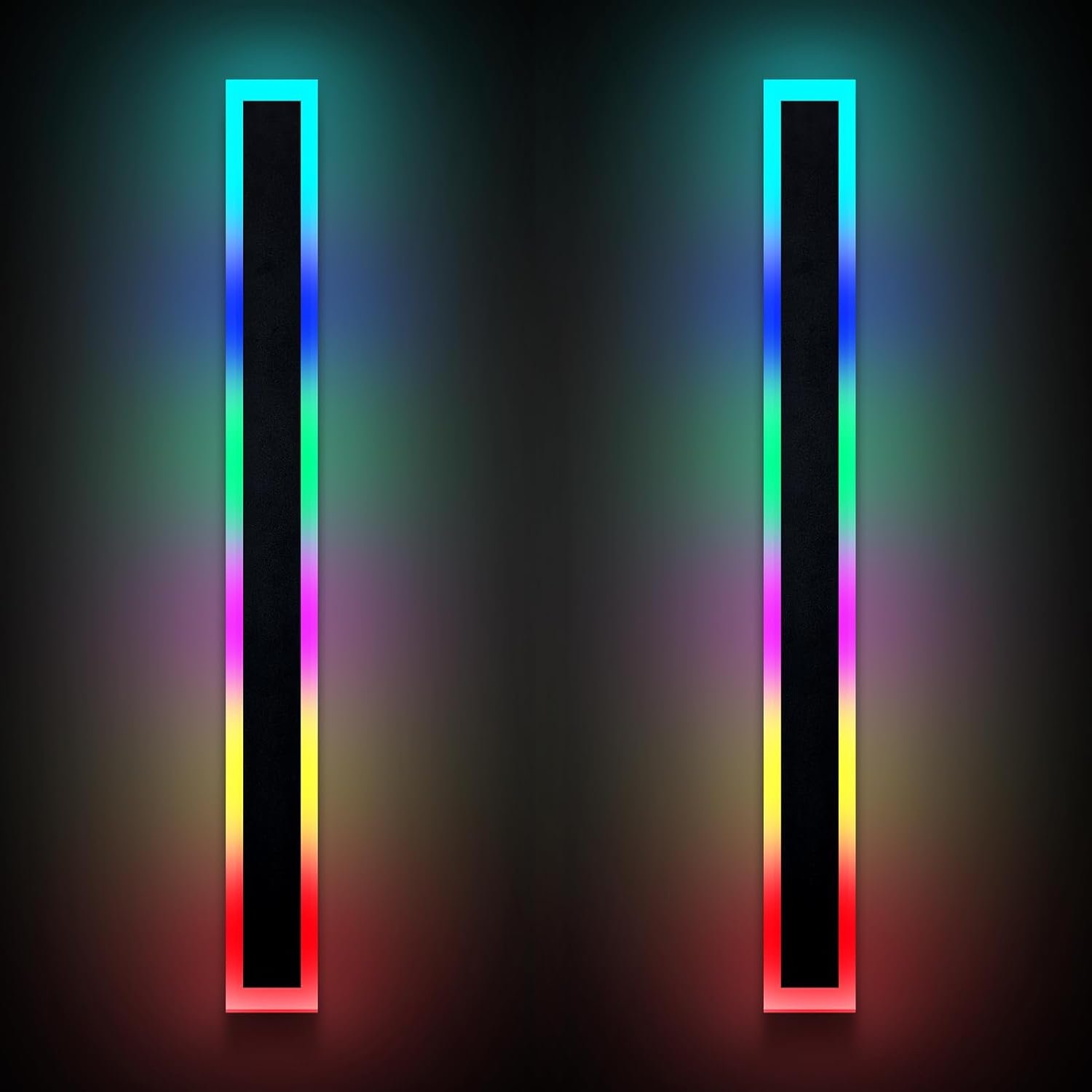 Up and Down Waterproof IP65 Inground Wall Sconce Outdoor Linear Wall Lamp Metal RGB WIFI Dimmable Strip Long Wall Light