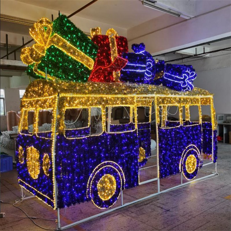Outdoor Holiday Lighting Christmas Transportation Car Train Airplane LED Decoration Neon Flexible Pattern Light