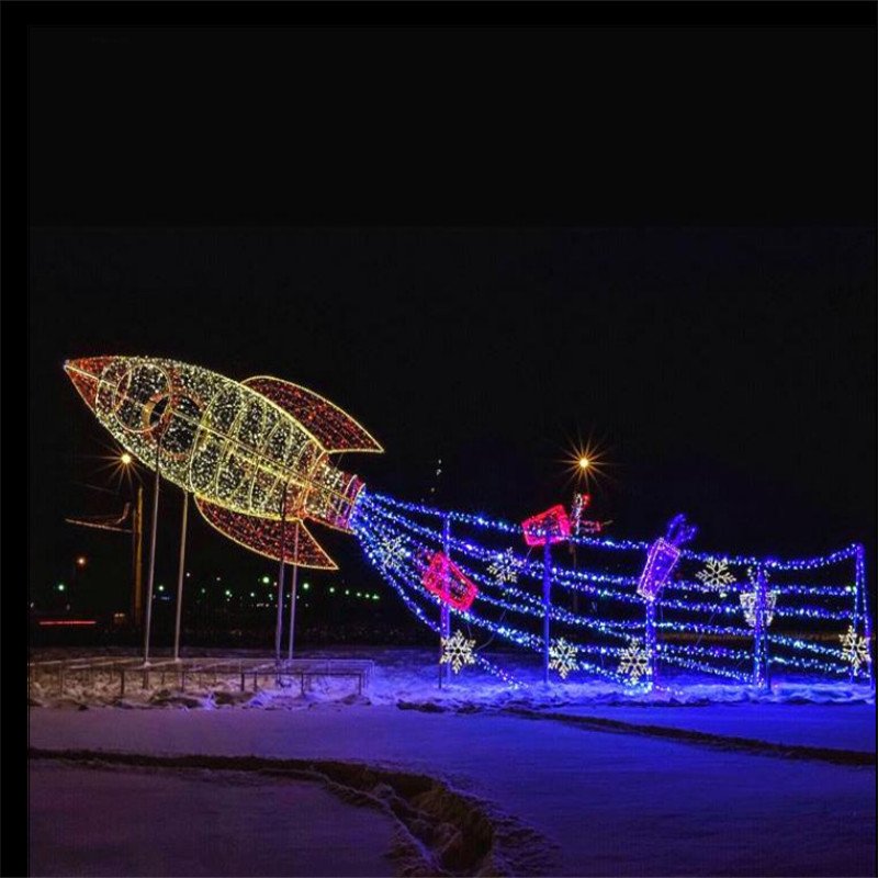 Outdoor Holiday Lighting Christmas Transportation Car Train Airplane LED Decoration Neon Flexible Pattern Light