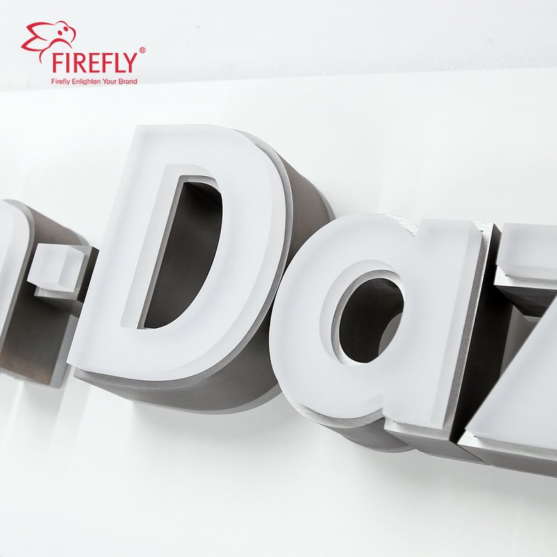 Front Lit Led logo Letter Sign Outdoor 3d Letter Sign Custom Outdoor Sign Business Retail Signboard
