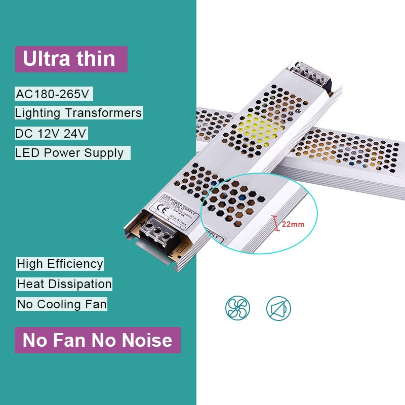ultra Thin Led Driver 50w 60w 100w 200w 300w 5a 20a ultra Thin Adjustable Voltage 10a Dc 12v 24v ultra Thin Led Driver