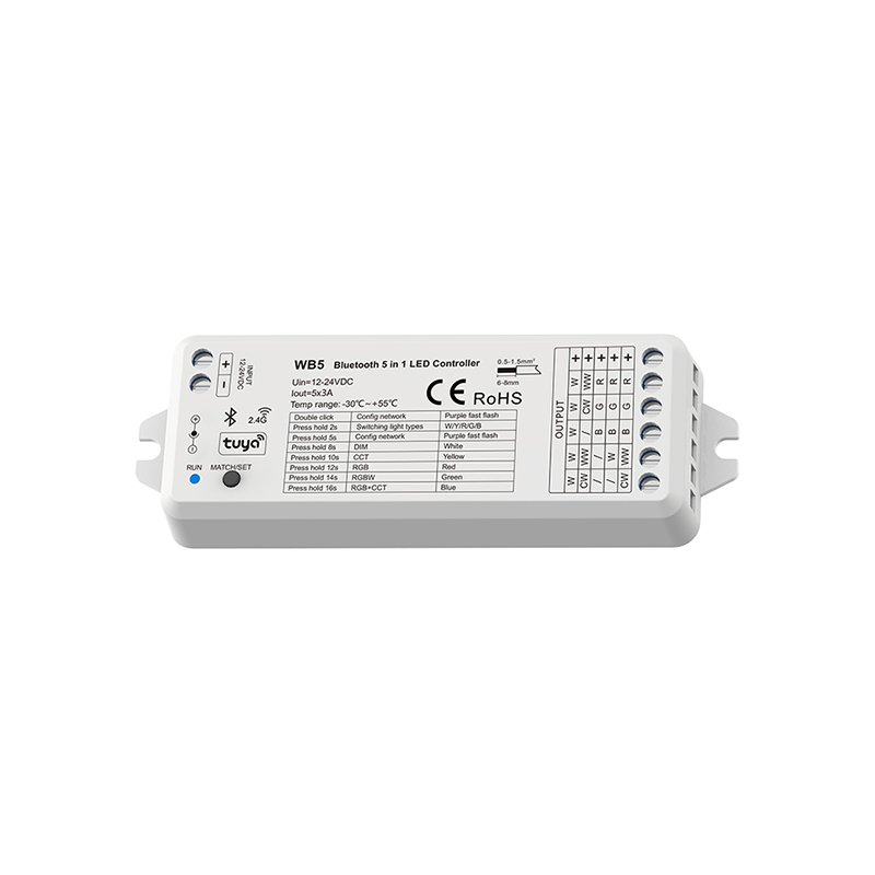 WB5 Tuya Wifi Bluetooth Connect RF 5-in-1 Controller