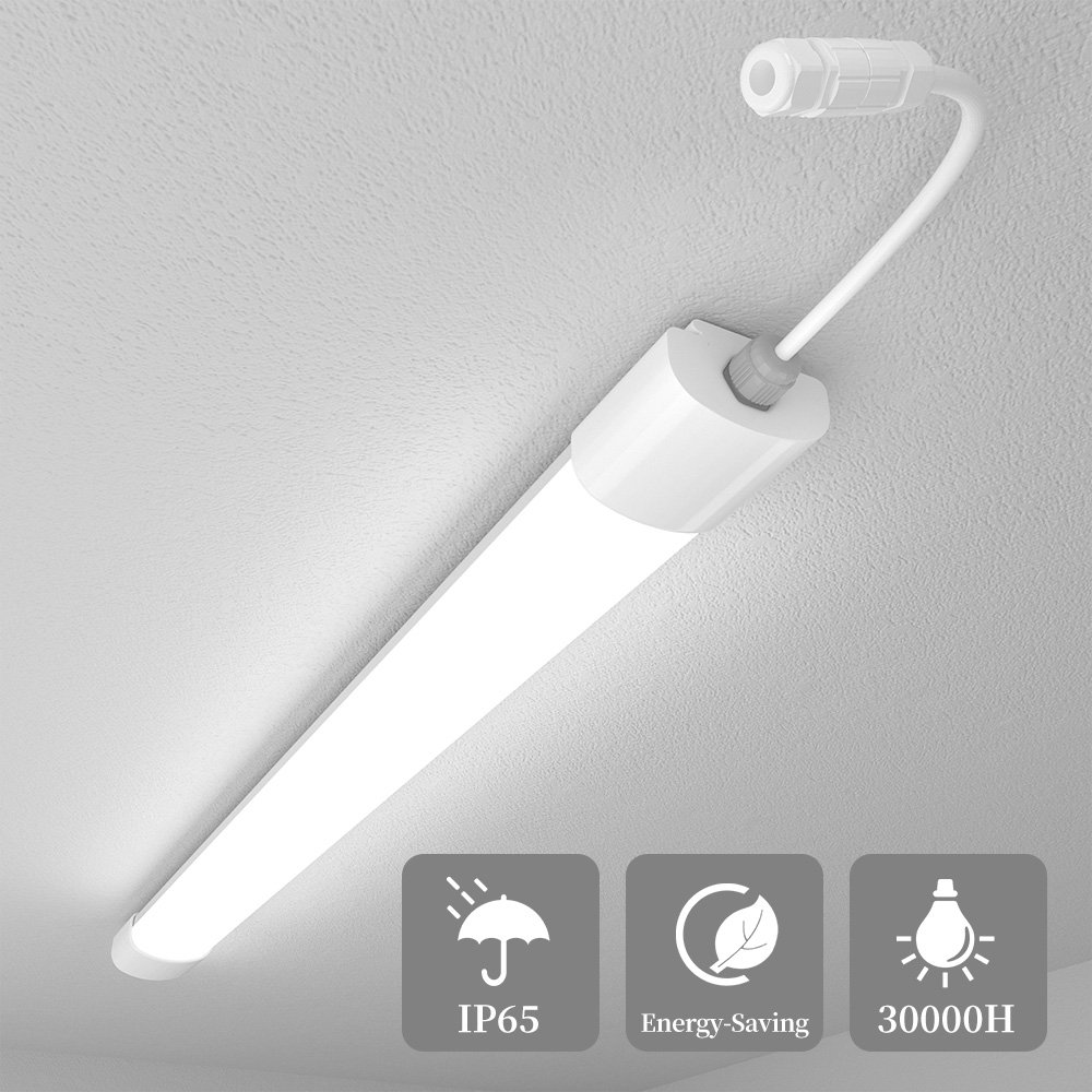 60CM 20W 2000LM IP65 Wet Room LED Triproof Tube Light for Basement