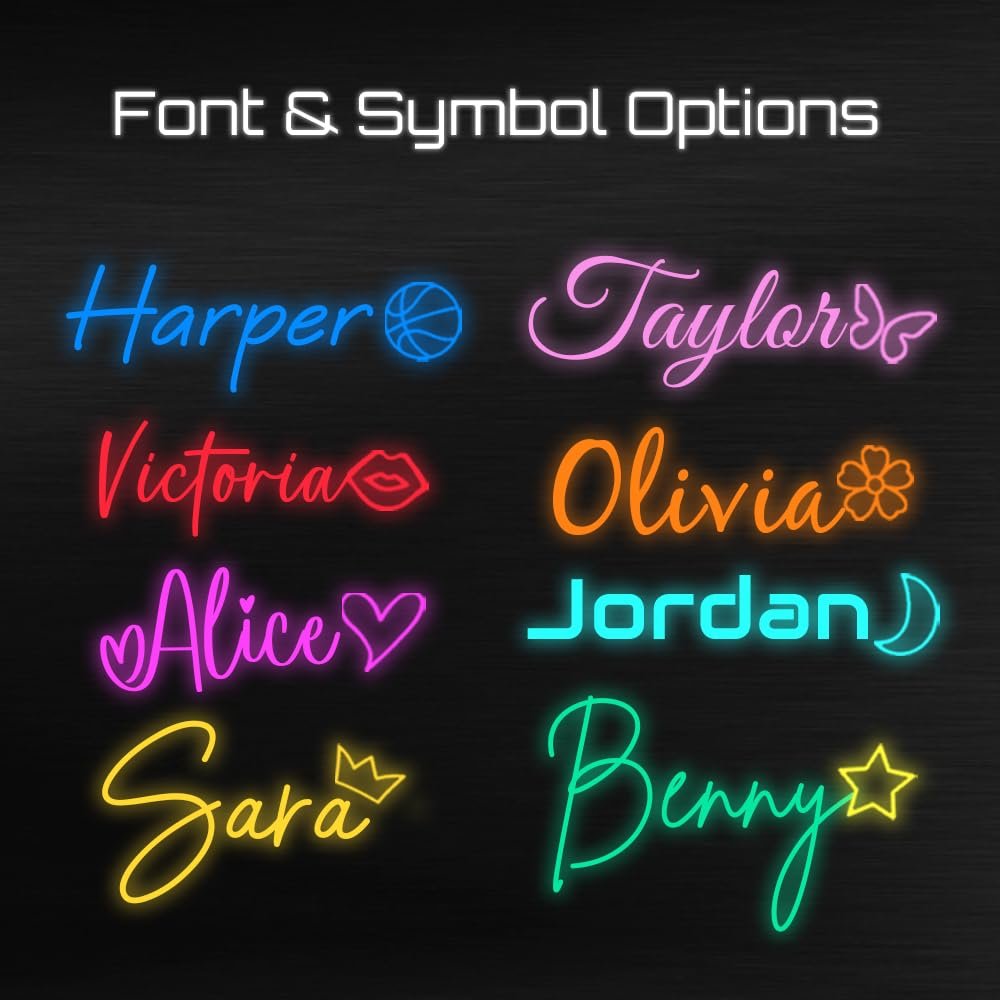 Custom Neon Signs Name Sign Customizable for Wall Decor Personalized Neon Sign for Wedding Birthday Party Gift