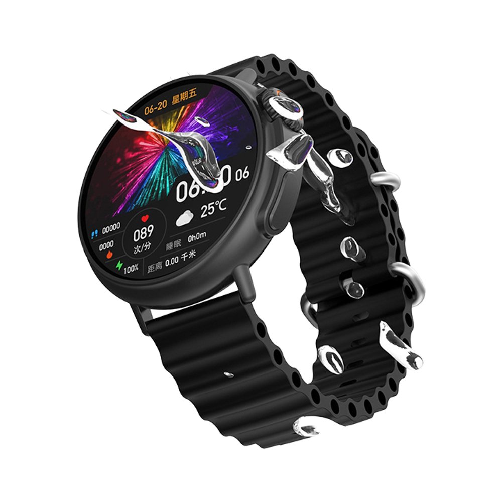 HS09 Round Dial Make Call Fitness Smartwatch Heart Rate Outdoor Sport Wrist Applas Women's Electronic Watch Men Smart Watches