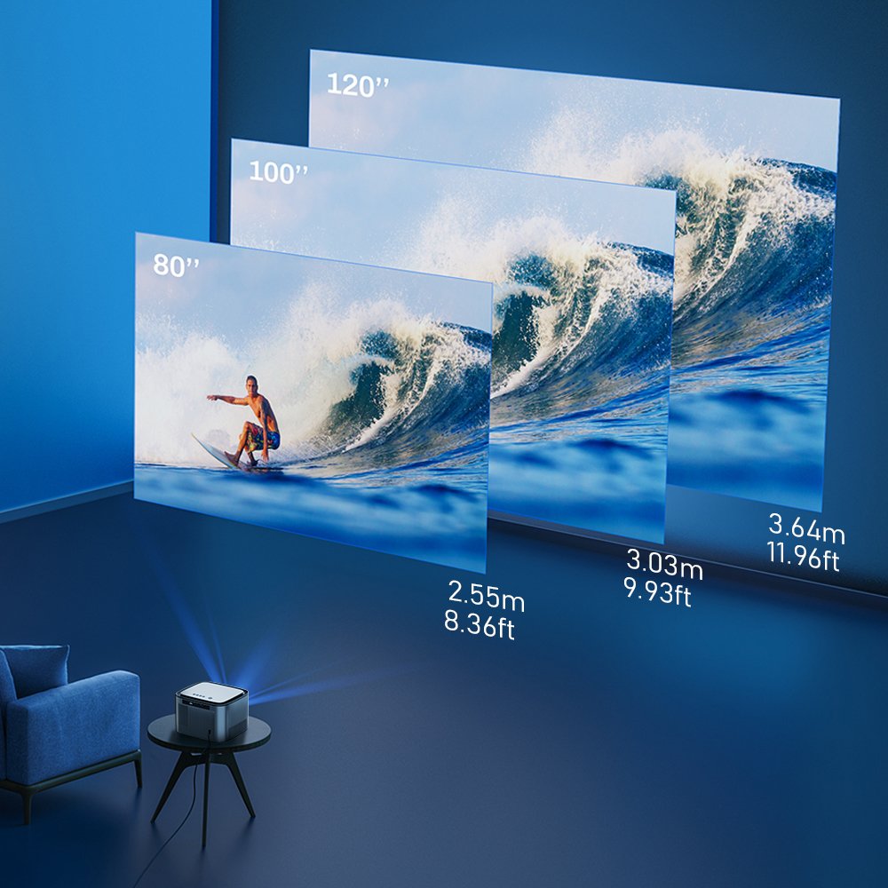 2023 BYINTEK Auto Focus X25 Full HD Wifi Projector Smart 1080P WiFi 4K Video Projector LCD LED Projector for Home Theater