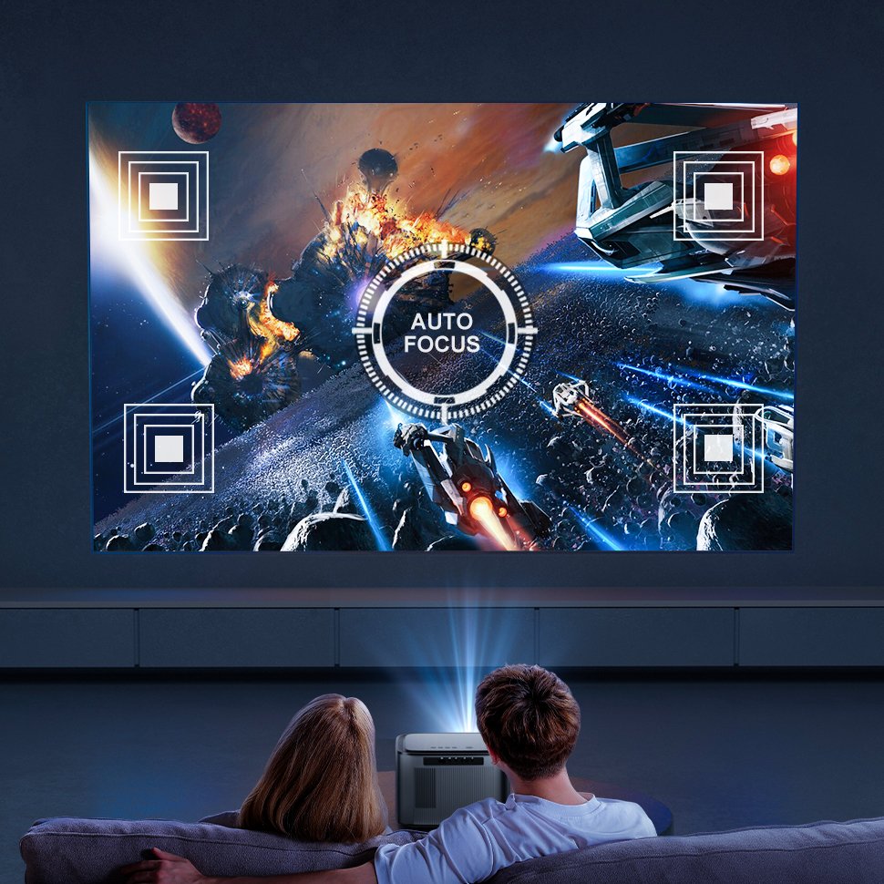2023 BYINTEK Auto Focus X25 Full HD Wifi Projector Smart 1080P WiFi 4K Video Projector LCD LED Projector for Home Theater