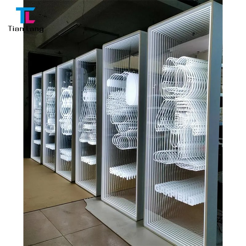 Custom Company logo Design Magic 3D Infinity Flexible Led Illuminated Sign for Business Advertising Decoration
